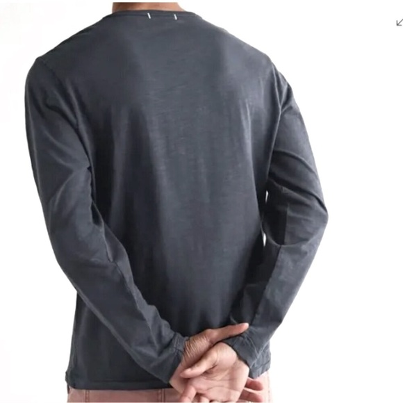 Alex Mill Standard Long-Sleeve Crew Neck T-Shirt Tee Charcoal Cotton SzL - Picture 2 of 9